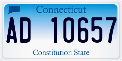 CT license plate AD10657