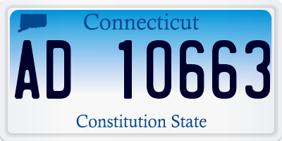 CT license plate AD10663