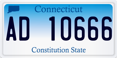 CT license plate AD10666