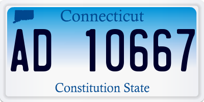 CT license plate AD10667