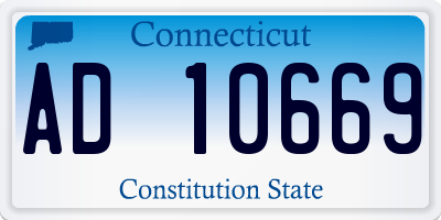 CT license plate AD10669