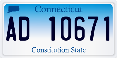 CT license plate AD10671