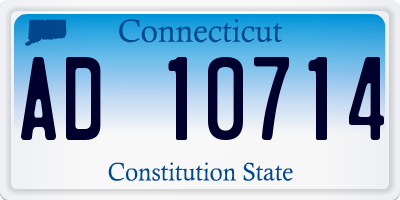 CT license plate AD10714