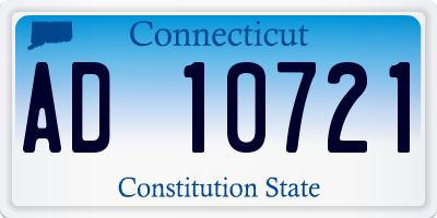 CT license plate AD10721