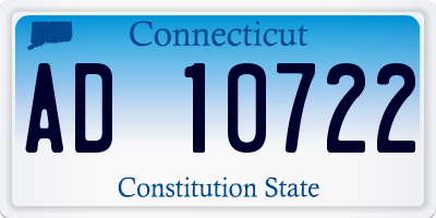 CT license plate AD10722