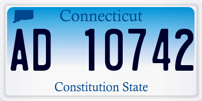 CT license plate AD10742