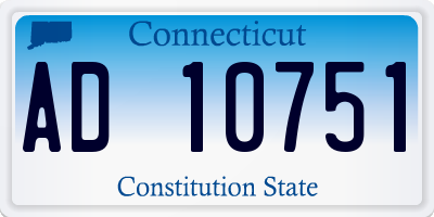 CT license plate AD10751