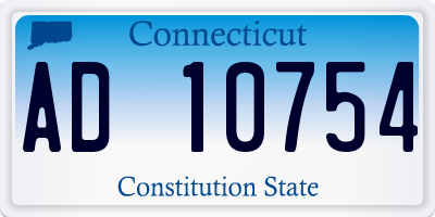 CT license plate AD10754