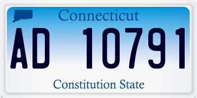 CT license plate AD10791