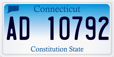 CT license plate AD10792
