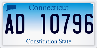 CT license plate AD10796