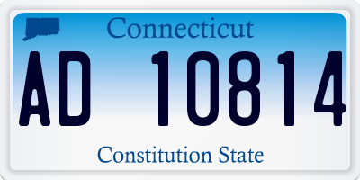 CT license plate AD10814