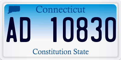 CT license plate AD10830