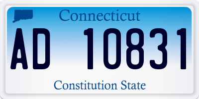 CT license plate AD10831