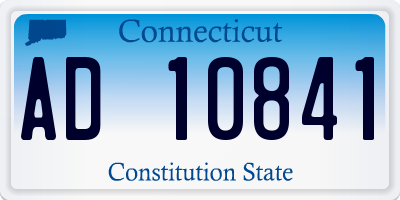 CT license plate AD10841