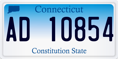 CT license plate AD10854