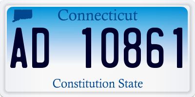 CT license plate AD10861