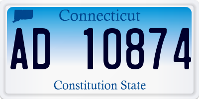 CT license plate AD10874