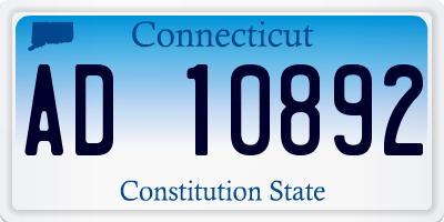 CT license plate AD10892