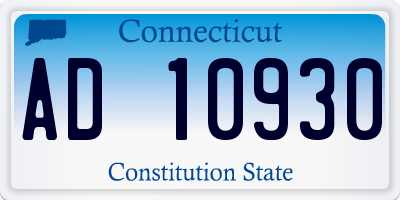 CT license plate AD10930