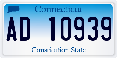 CT license plate AD10939