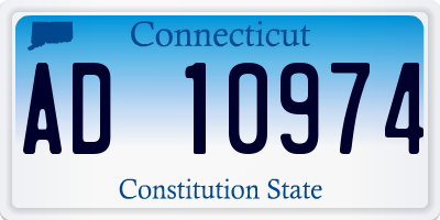 CT license plate AD10974