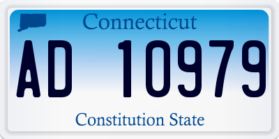 CT license plate AD10979
