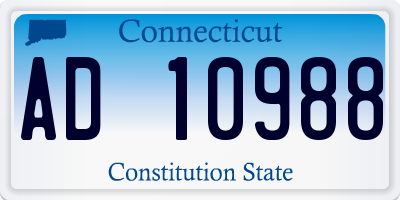 CT license plate AD10988