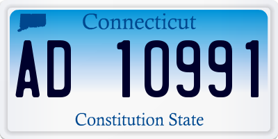 CT license plate AD10991