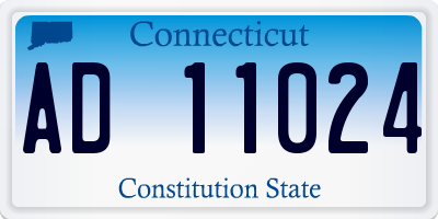 CT license plate AD11024