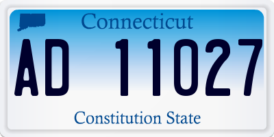 CT license plate AD11027
