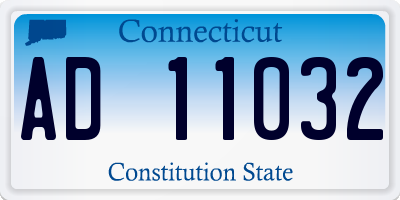 CT license plate AD11032