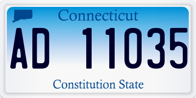 CT license plate AD11035