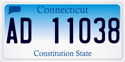 CT license plate AD11038