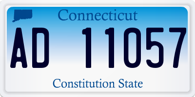 CT license plate AD11057