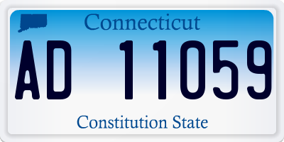 CT license plate AD11059