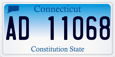CT license plate AD11068