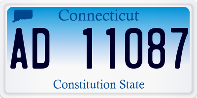 CT license plate AD11087