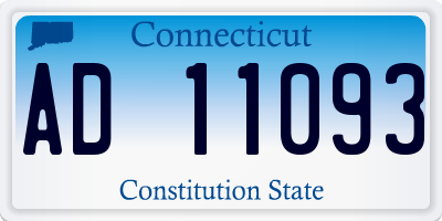 CT license plate AD11093