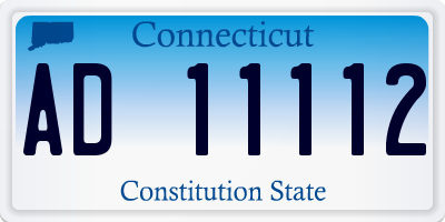 CT license plate AD11112