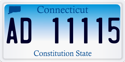 CT license plate AD11115