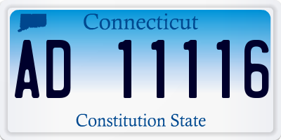 CT license plate AD11116