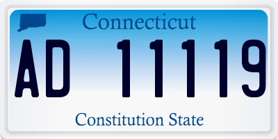 CT license plate AD11119