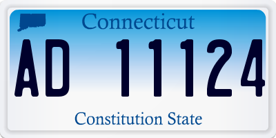 CT license plate AD11124