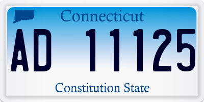 CT license plate AD11125