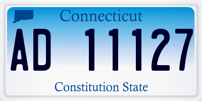 CT license plate AD11127