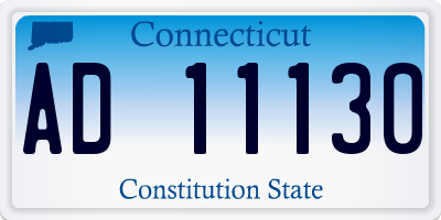 CT license plate AD11130