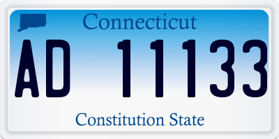 CT license plate AD11133