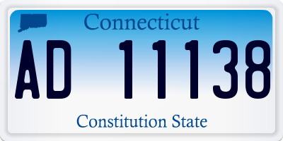 CT license plate AD11138