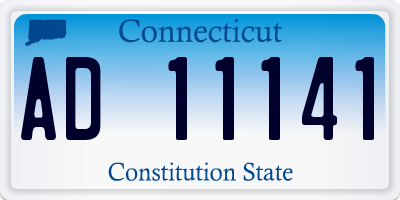 CT license plate AD11141